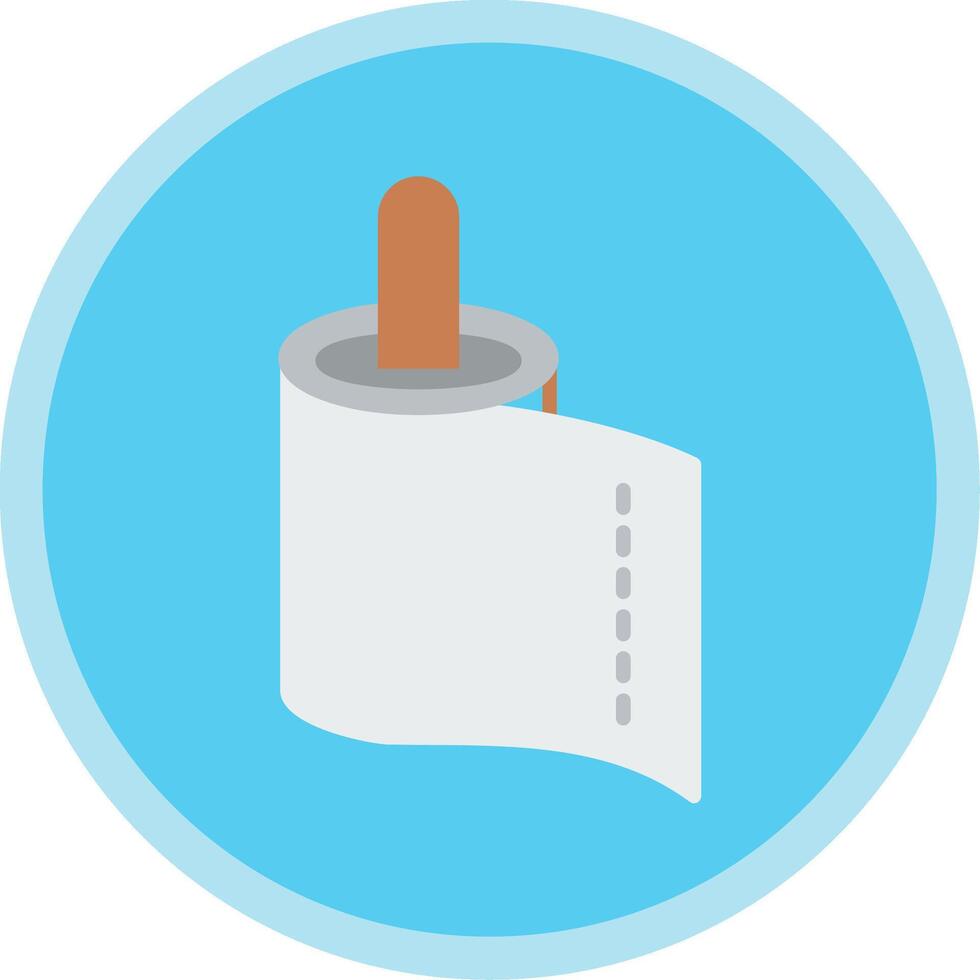 Paper Towel Flat Multi Circle Icon vector