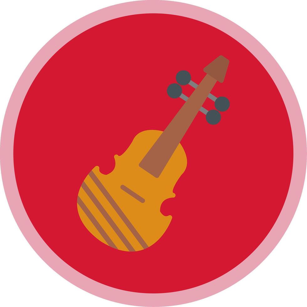 Violin Flat Multi Circle Icon vector