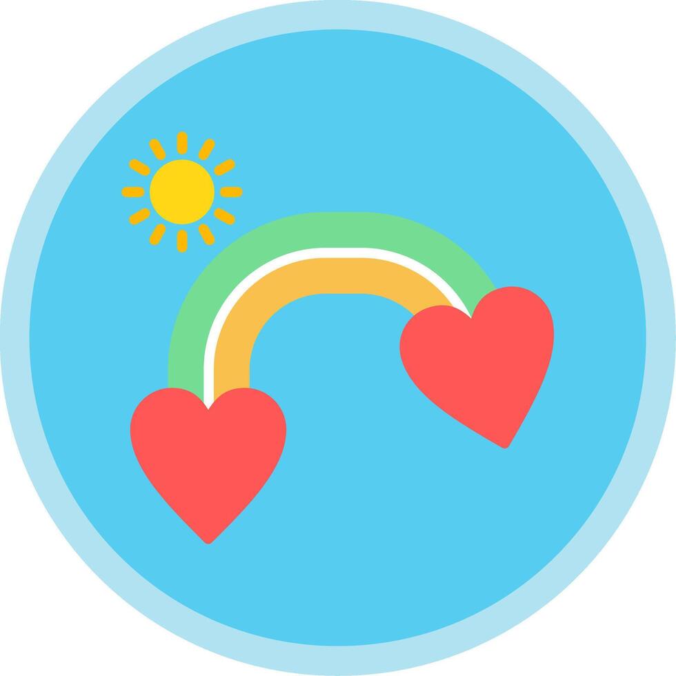 Rainbow Flat Multi Circle Icon vector