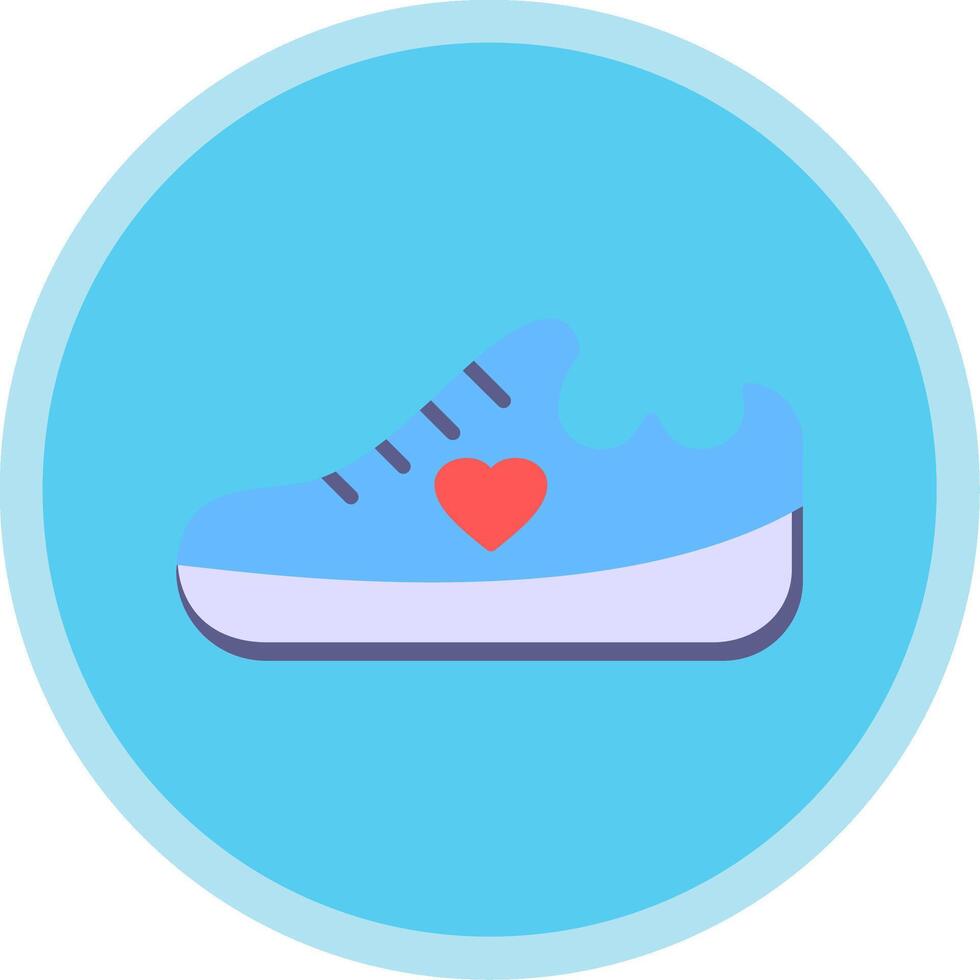 Shoes Flat Multi Circle Icon vector