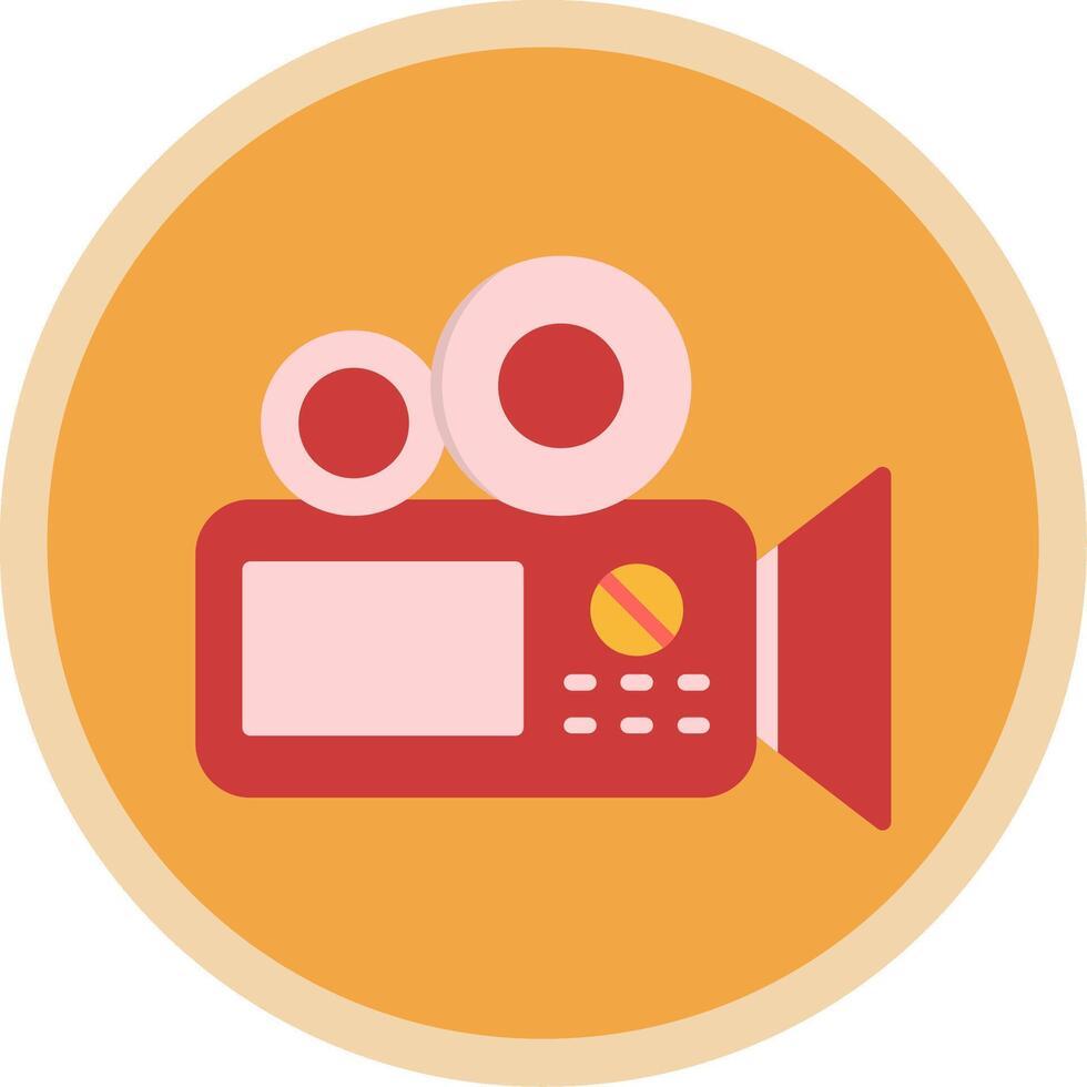 Camera Flat Multi Circle Icon vector