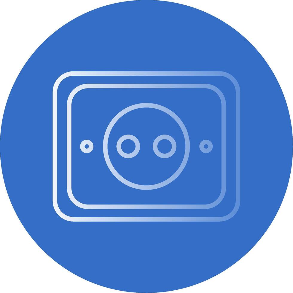 Socket Gradient Line Circle Icon vector