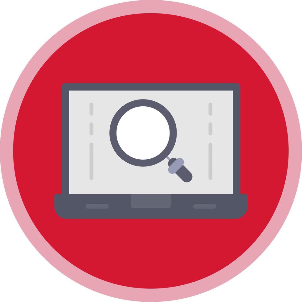 Laptop Flat Multi Circle Icon vector