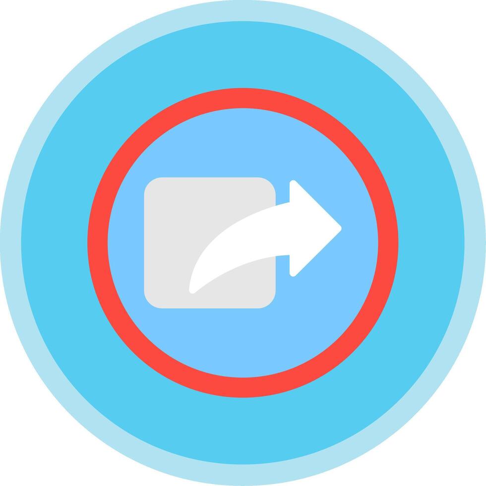 Share Flat Multi Circle Icon vector