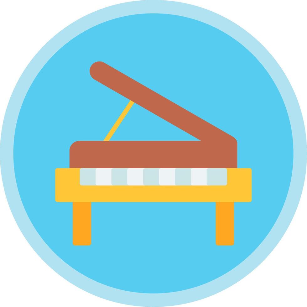 piano plano multi circulo icono vector