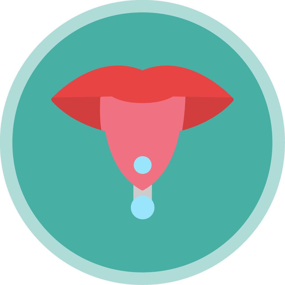 Piercing Flat Multi Circle Icon vector