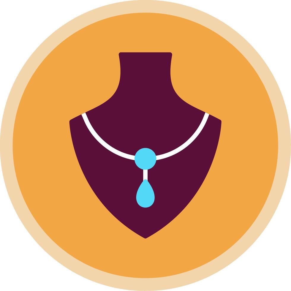 Necklace Flat Multi Circle Icon vector
