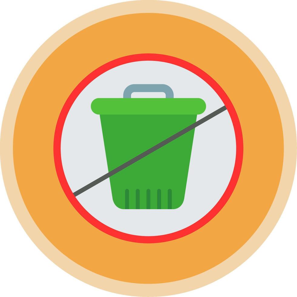 Zero Waste Flat Multi Circle Icon vector