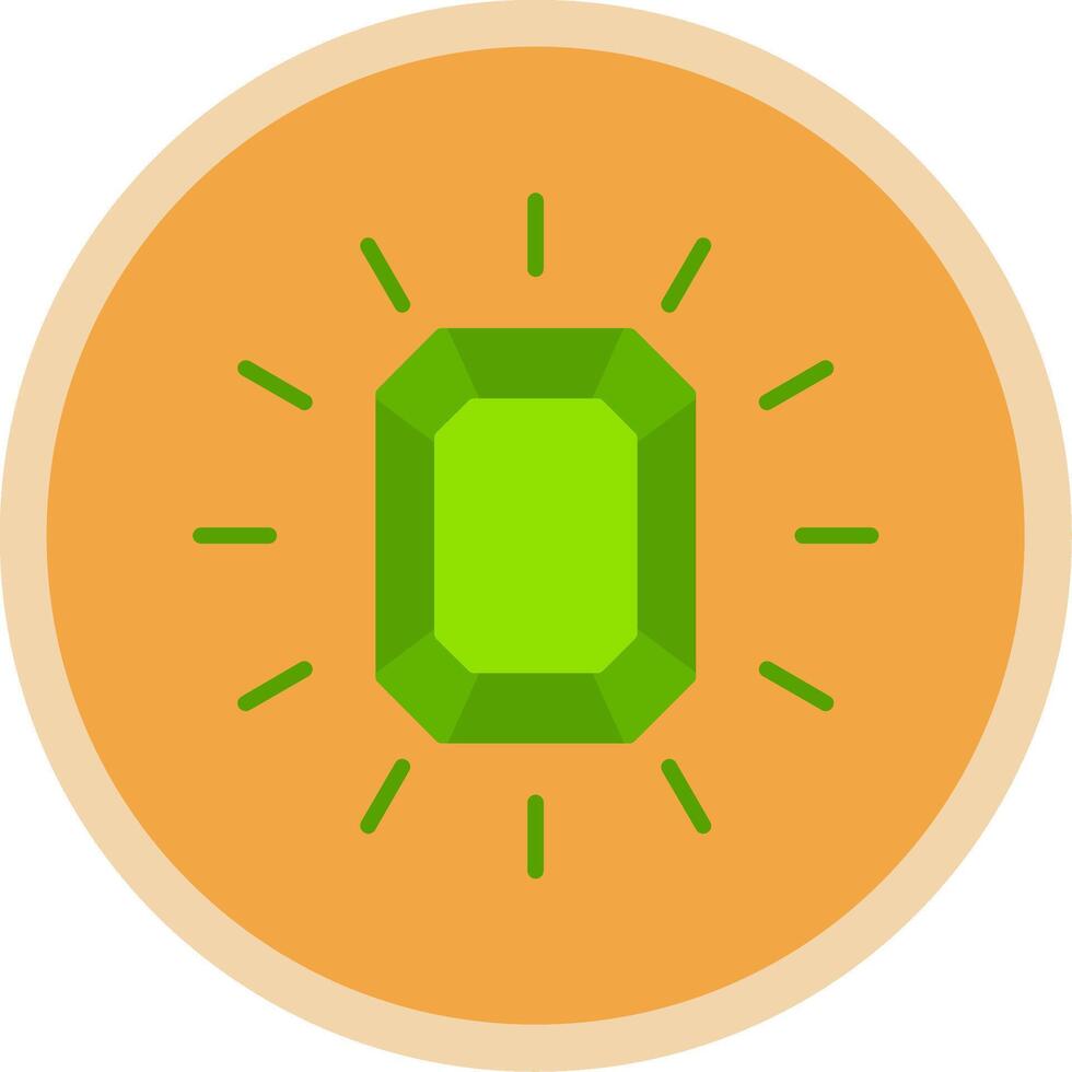 Gem Flat Multi Circle Icon vector