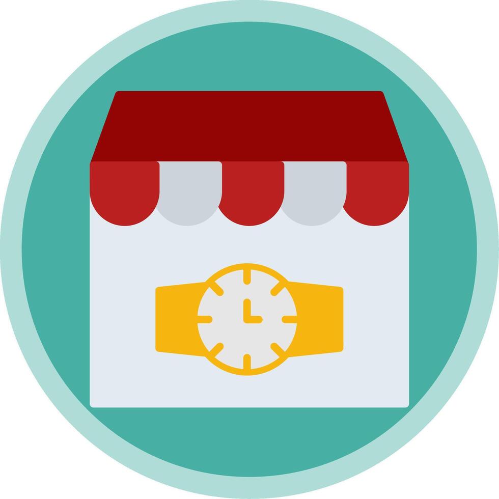 Watch Shop Flat Multi Circle Icon vector