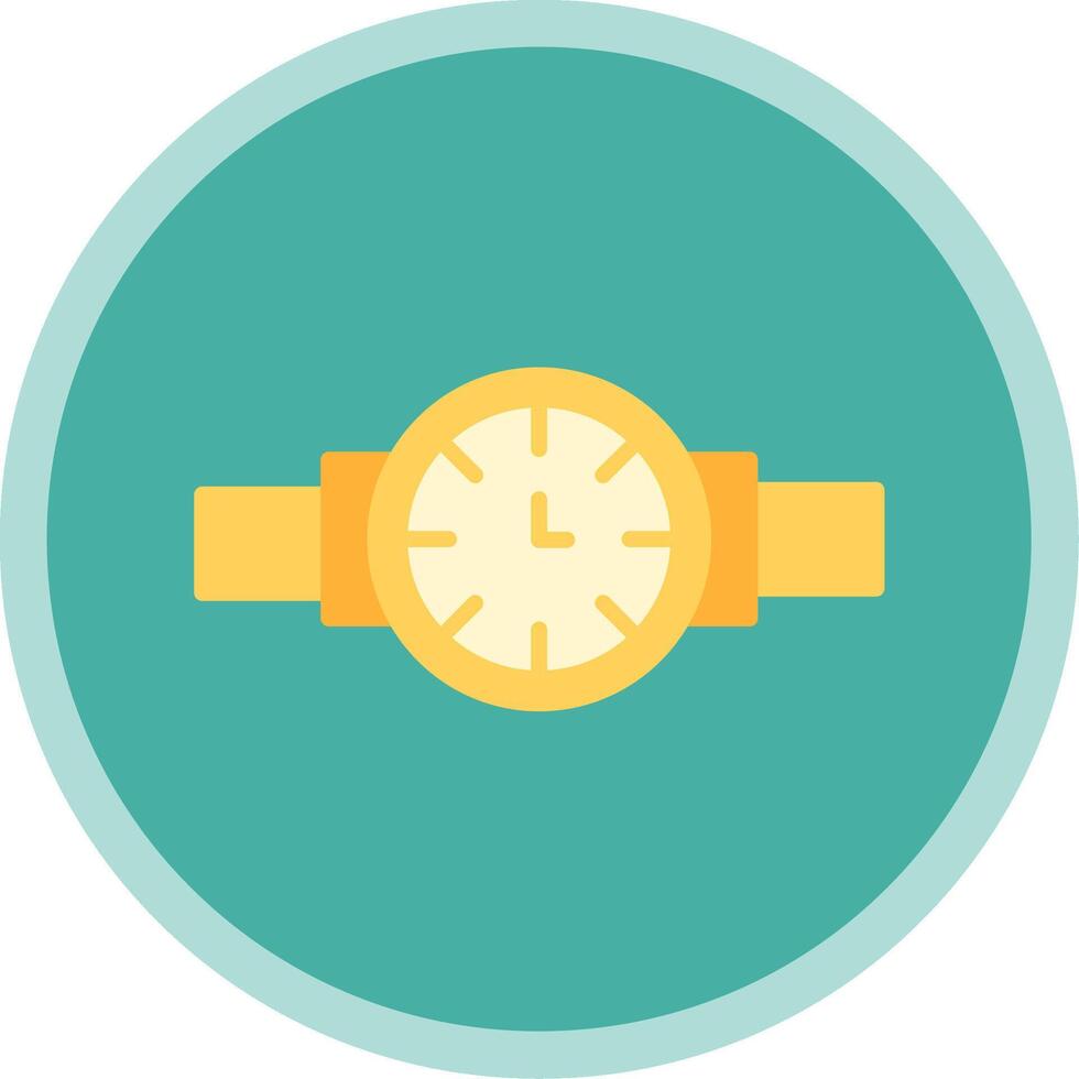 Wristwatch Flat Multi Circle Icon vector