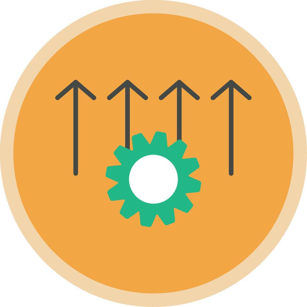 Process Improvement Flat Multi Circle Icon vector