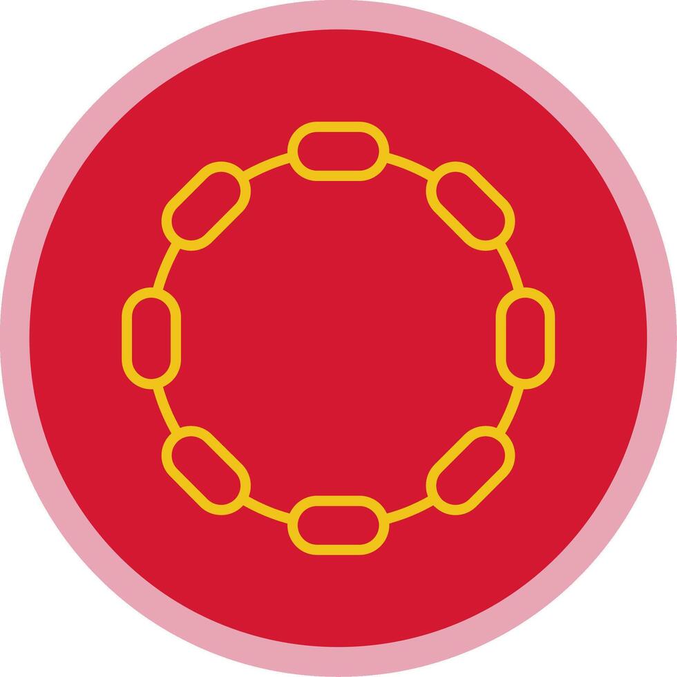 Chain Flat Multi Circle Icon vector
