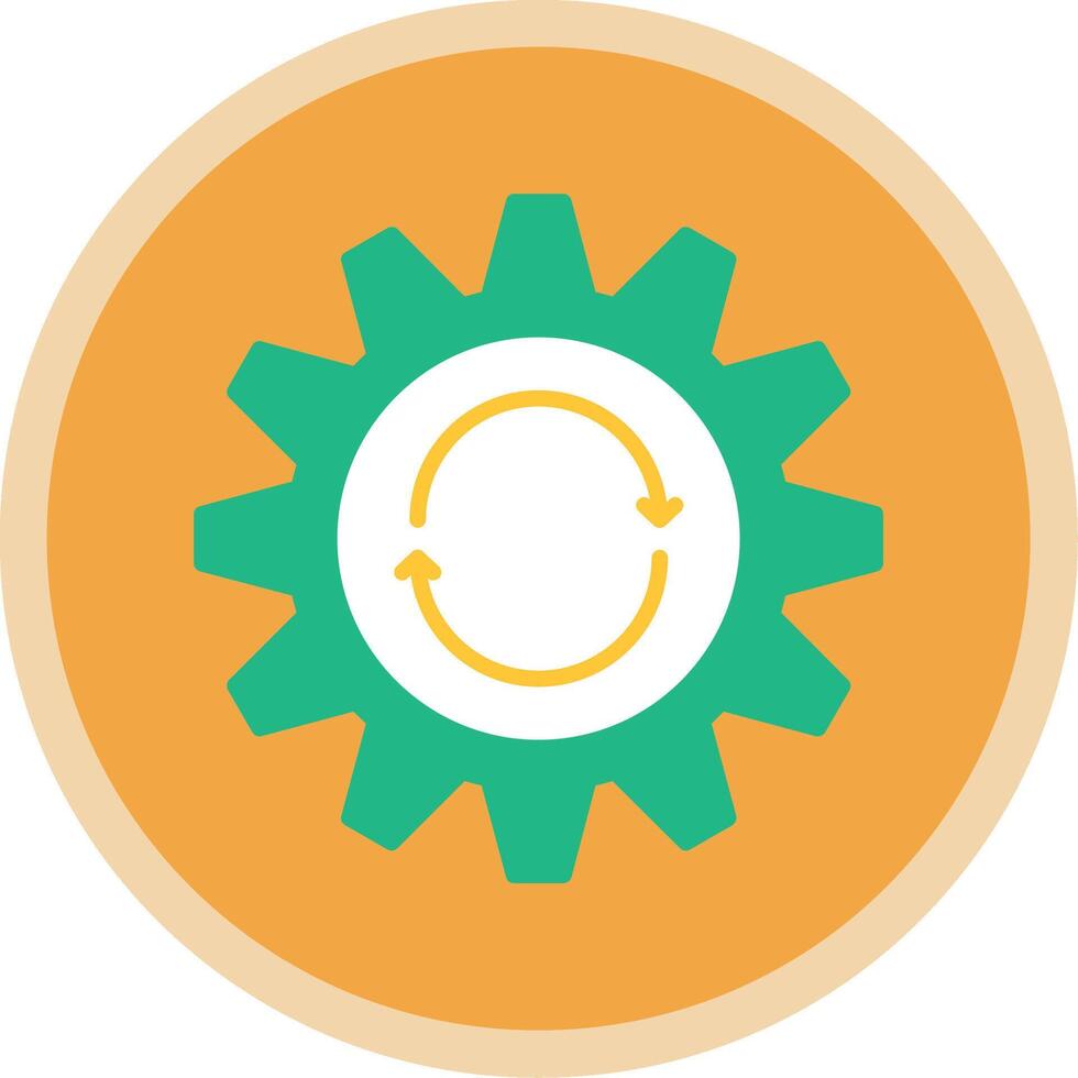 Repeat Flat Multi Circle Icon vector