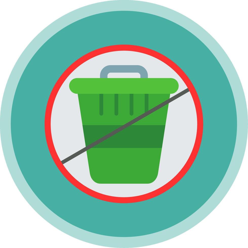 Zero Waste Flat Multi Circle Icon vector