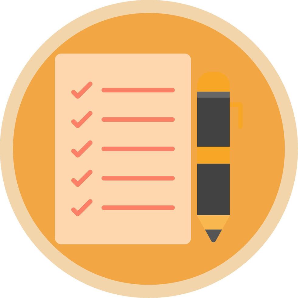 Task List Flat Multi Circle Icon vector