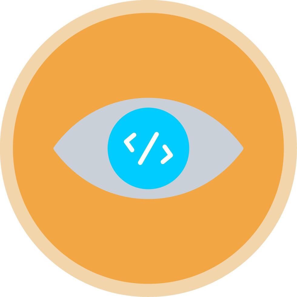 Vision Flat Multi Circle Icon vector