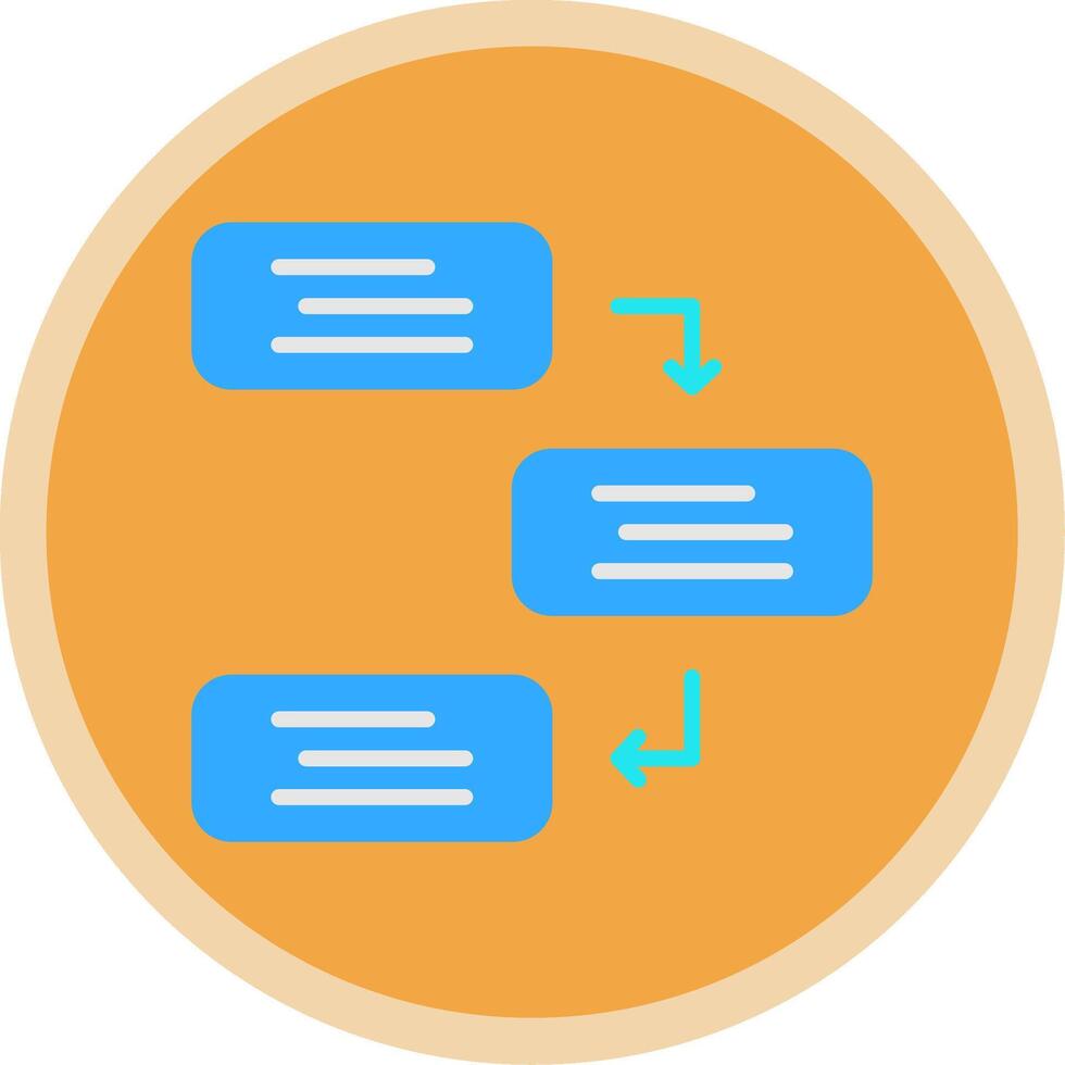 Dependencies Flat Multi Circle Icon vector