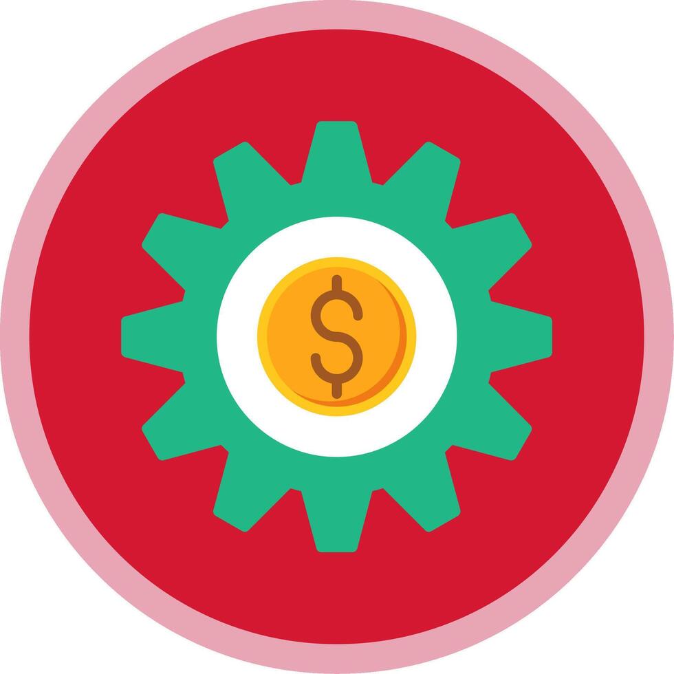 Money Management Flat Multi Circle Icon vector