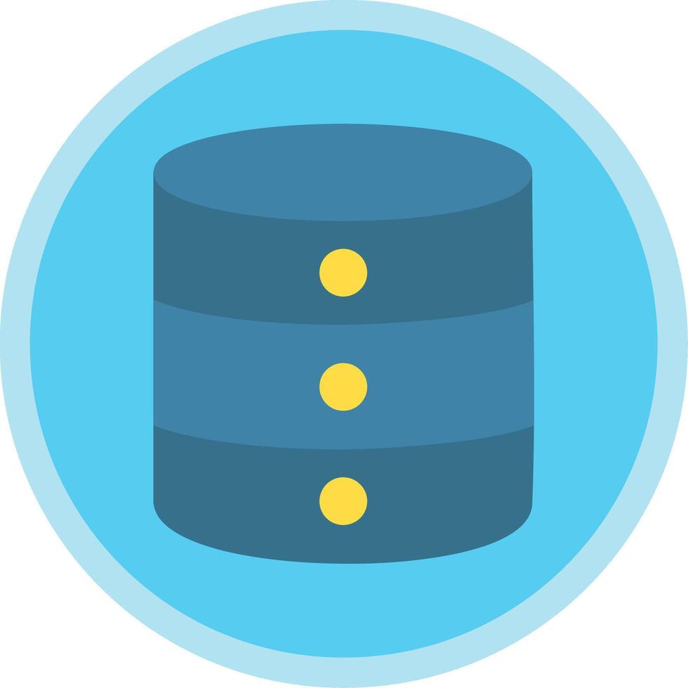 Database Flat Multi Circle Icon vector