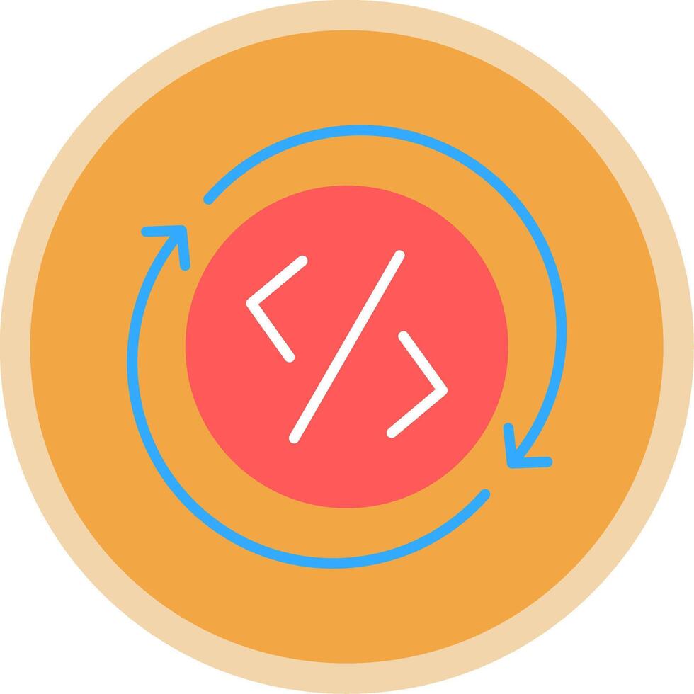 Development Flat Multi Circle Icon vector