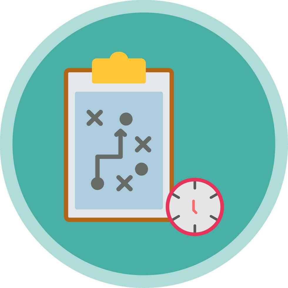 Marketing Strategy Flat Multi Circle Icon vector