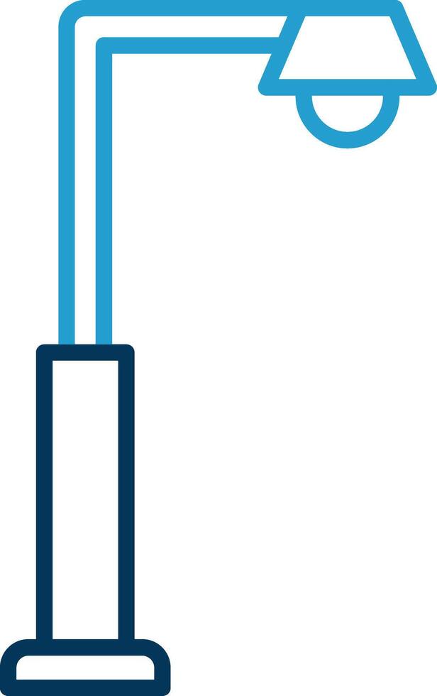 Street Lights Line Blue Two Color Icon vector