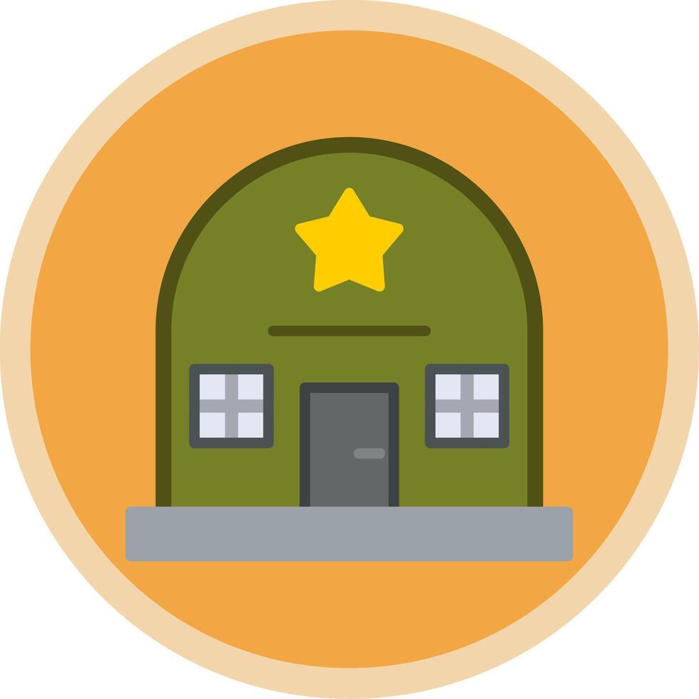 Army Base Flat Multi Circle Icon vector