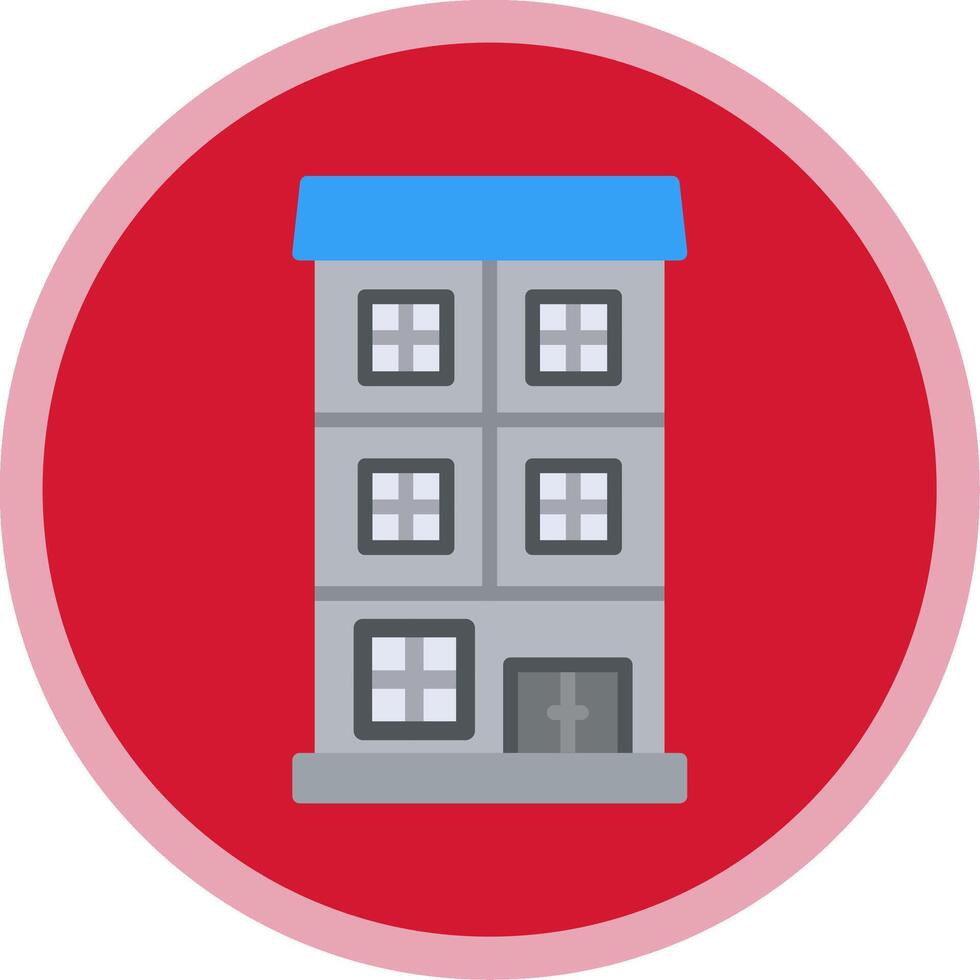 Appartment Flat Multi Circle Icon vector
