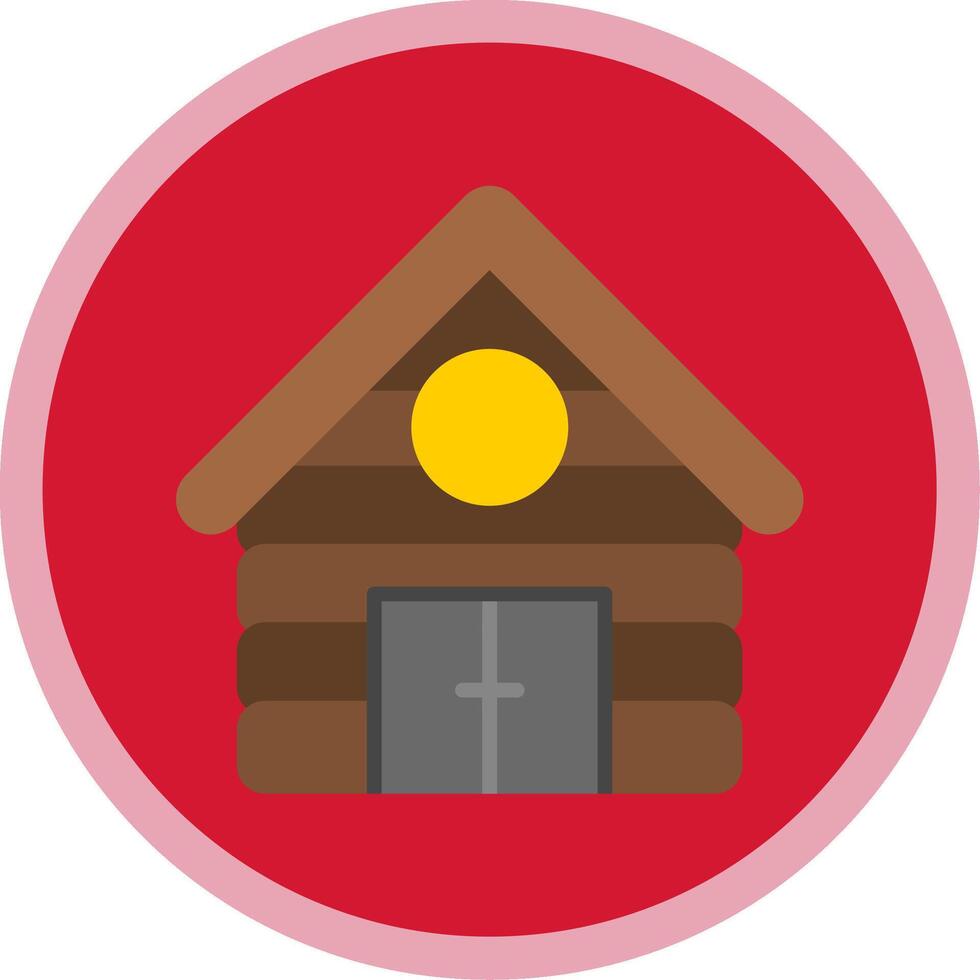 Cabin Flat Multi Circle Icon vector
