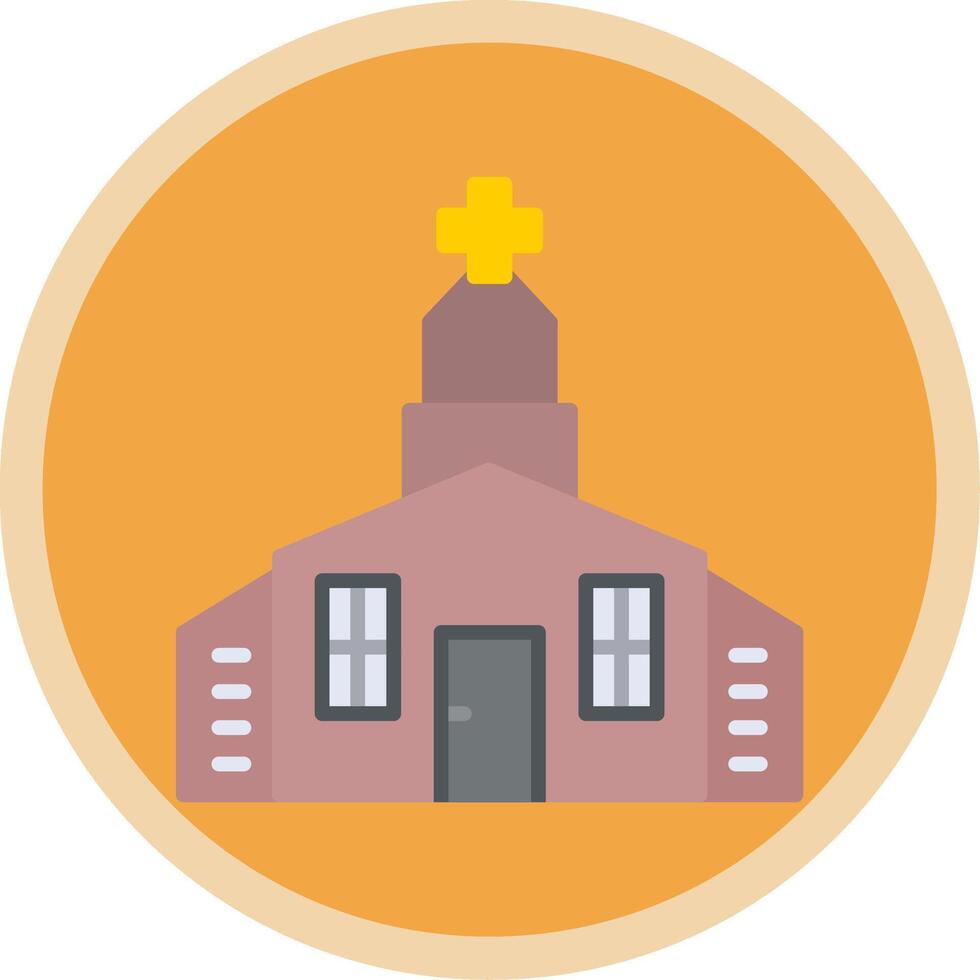 Iglesia plano multi circulo icono vector