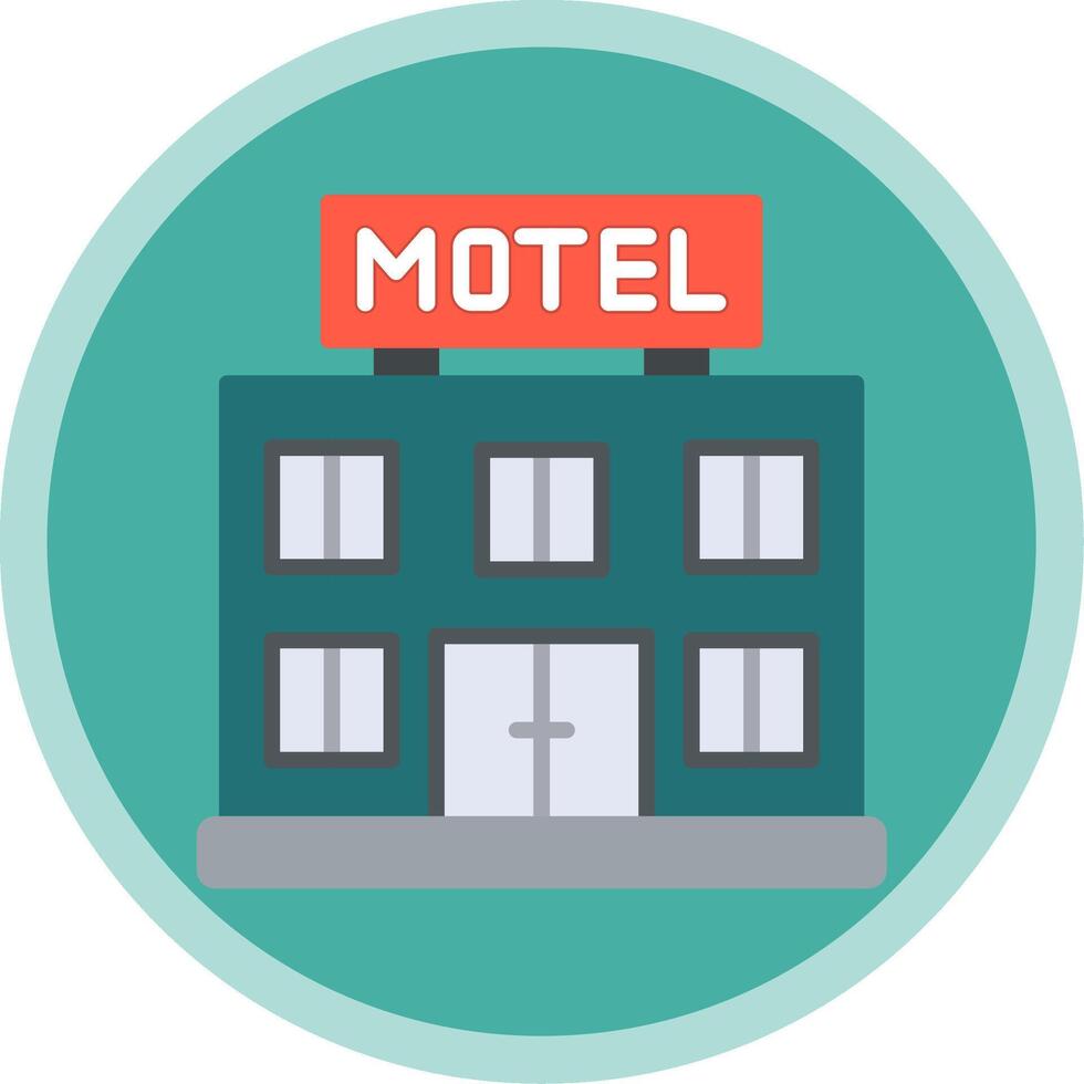Motel Flat Multi Circle Icon vector