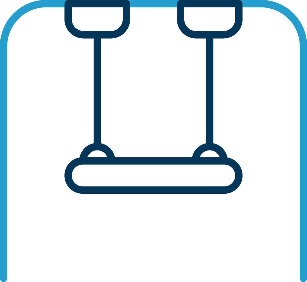 Swing Line Blue Two Color Icon vector