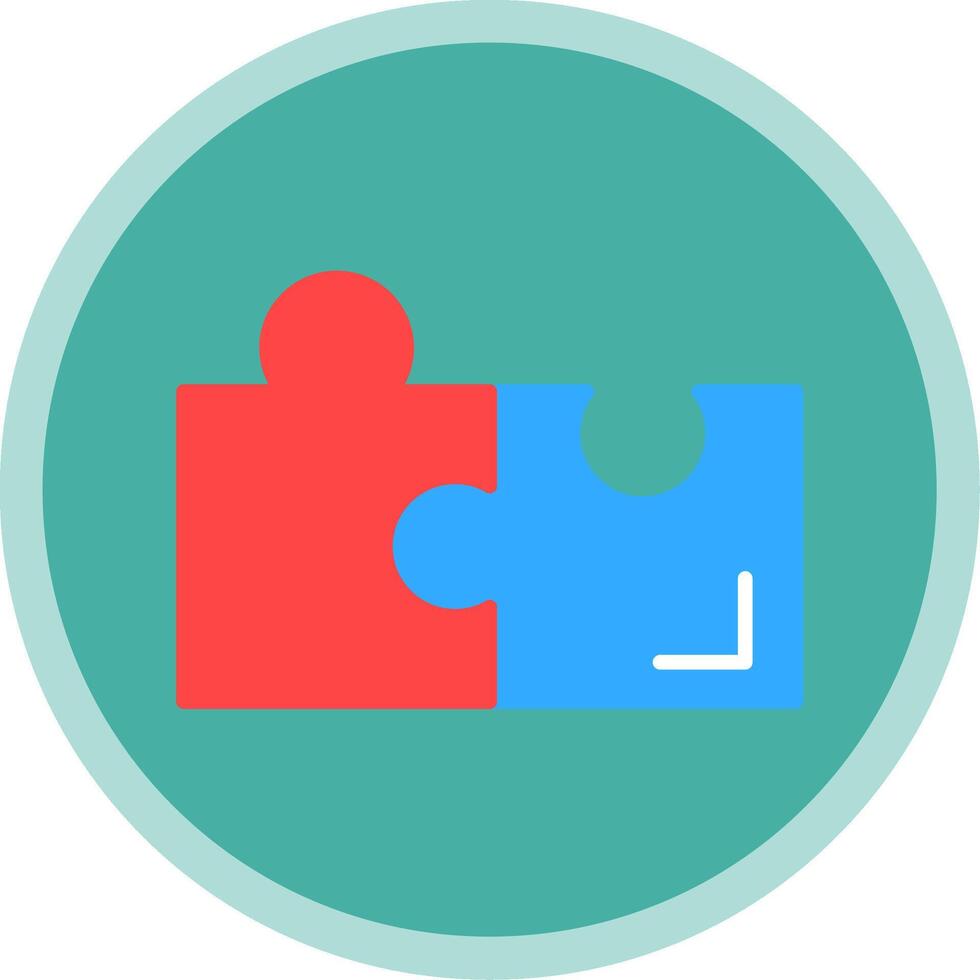 Puzzle Flat Multi Circle Icon vector