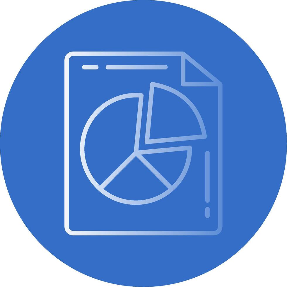 Pie Chart Gradient Line Circle Icon vector