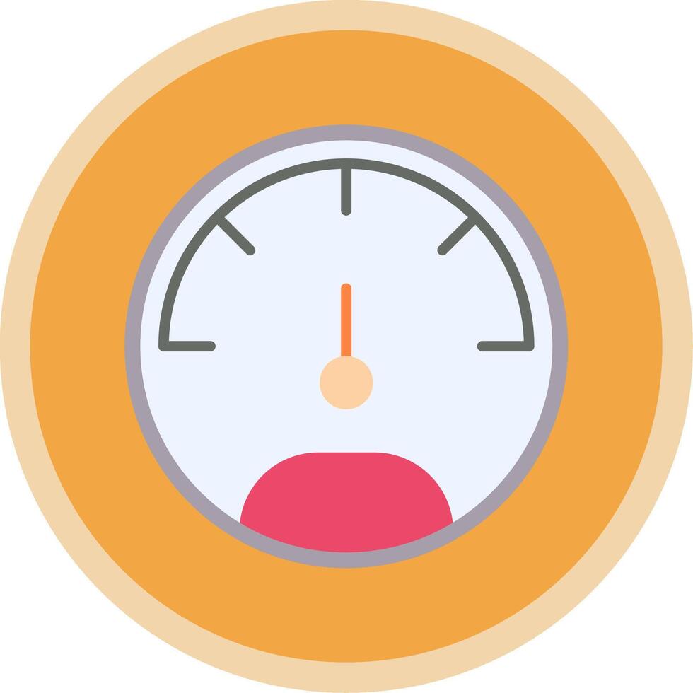 Speedo Meter Flat Multi Circle Icon vector