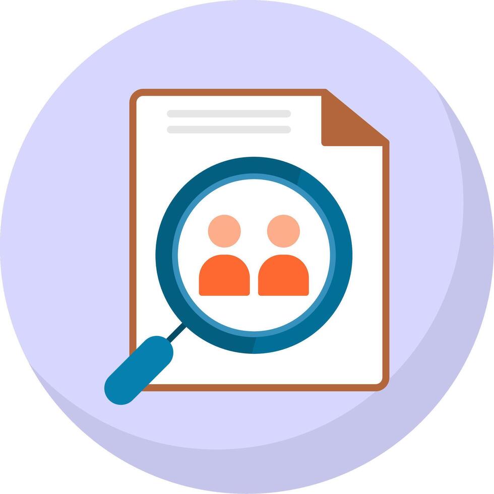 Team Search Gradient Line Circle Icon vector
