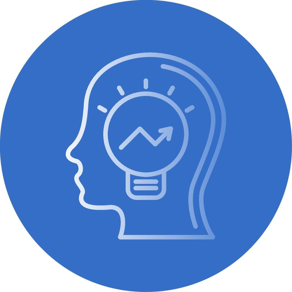 Ideas Gradient Line Circle Icon vector