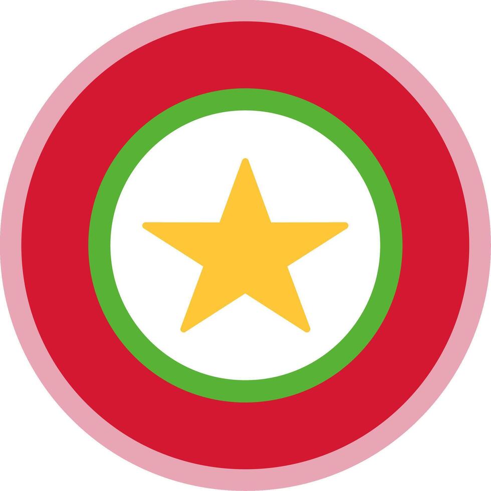 Star Flat Multi Circle Icon vector
