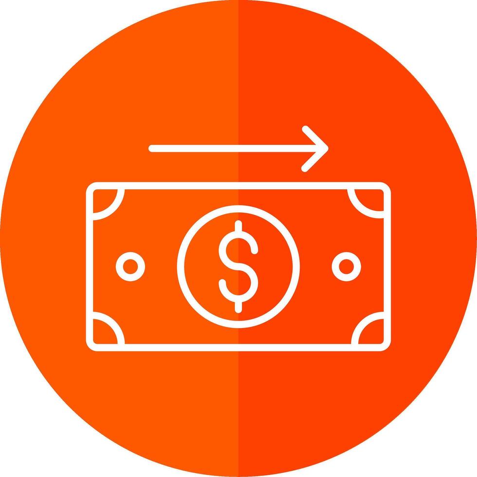 Send Money Line Yellow White Icon vector