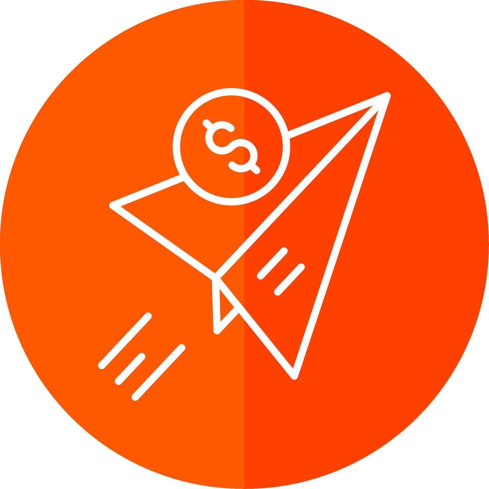 Send Money Line Yellow White Icon vector