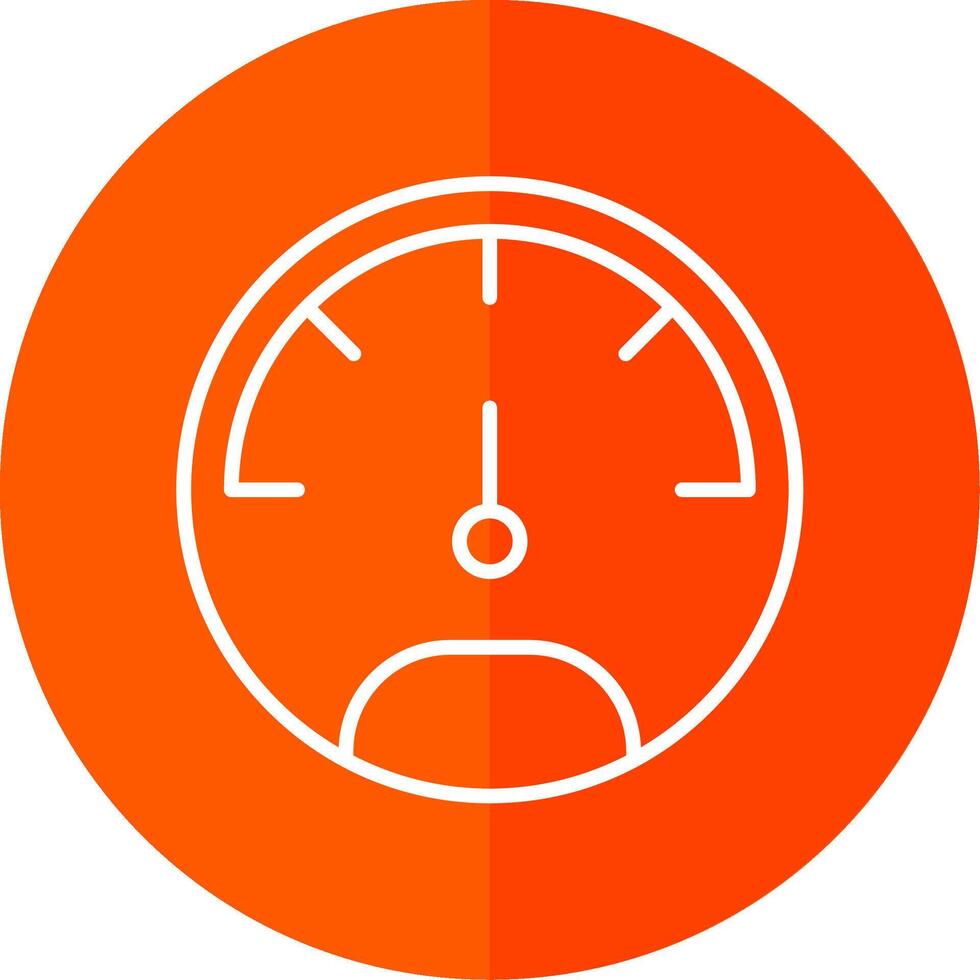 Speedo Meter Line Yellow White Icon vector