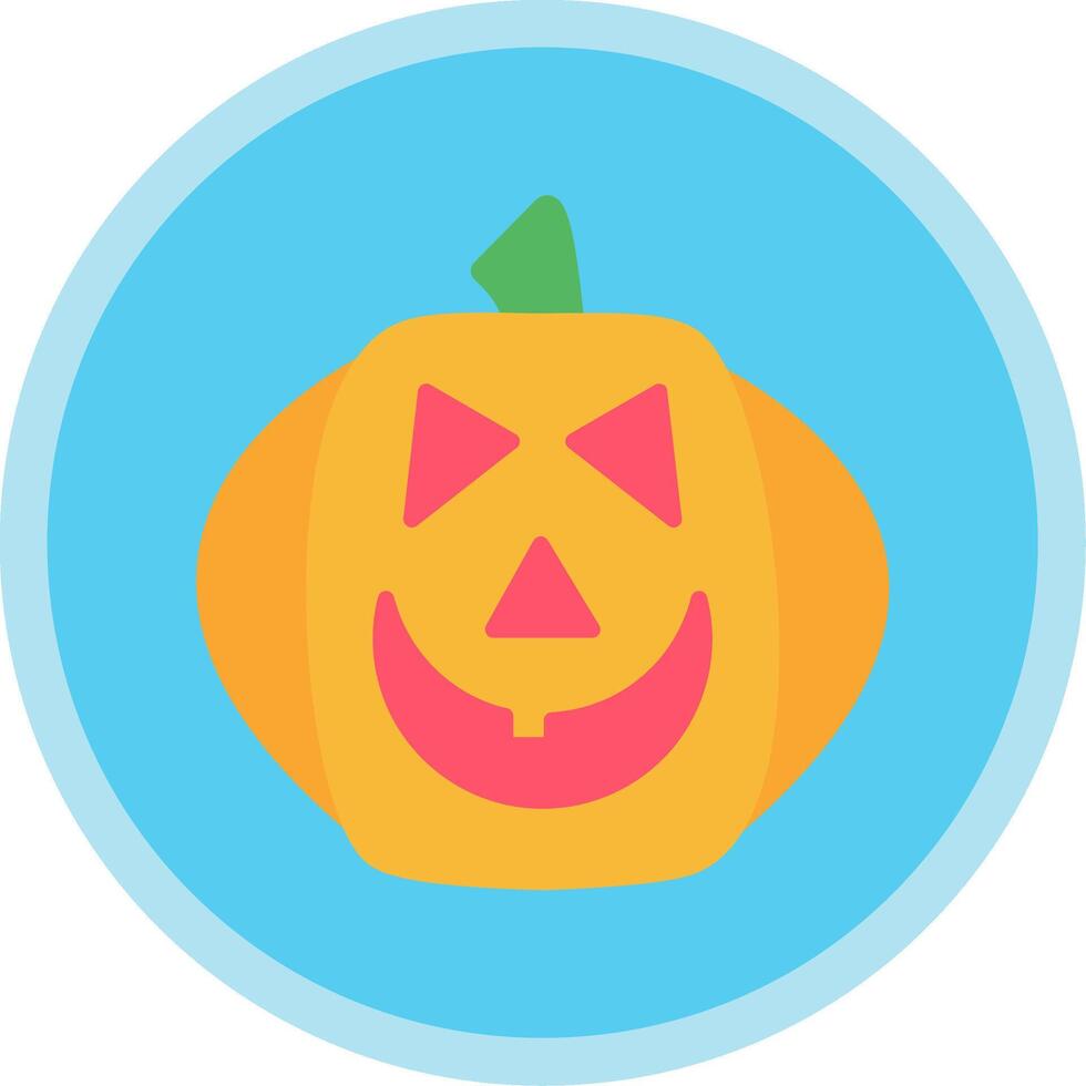 Halloween Pumpkin Flat Multi Circle Icon vector