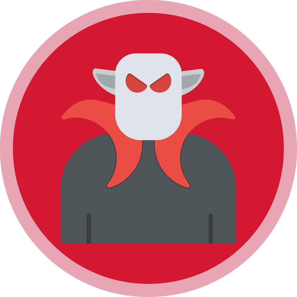 Dracula Flat Multi Circle Icon vector