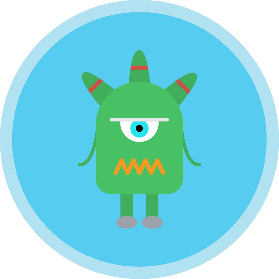 Monster Flat Multi Circle Icon vector