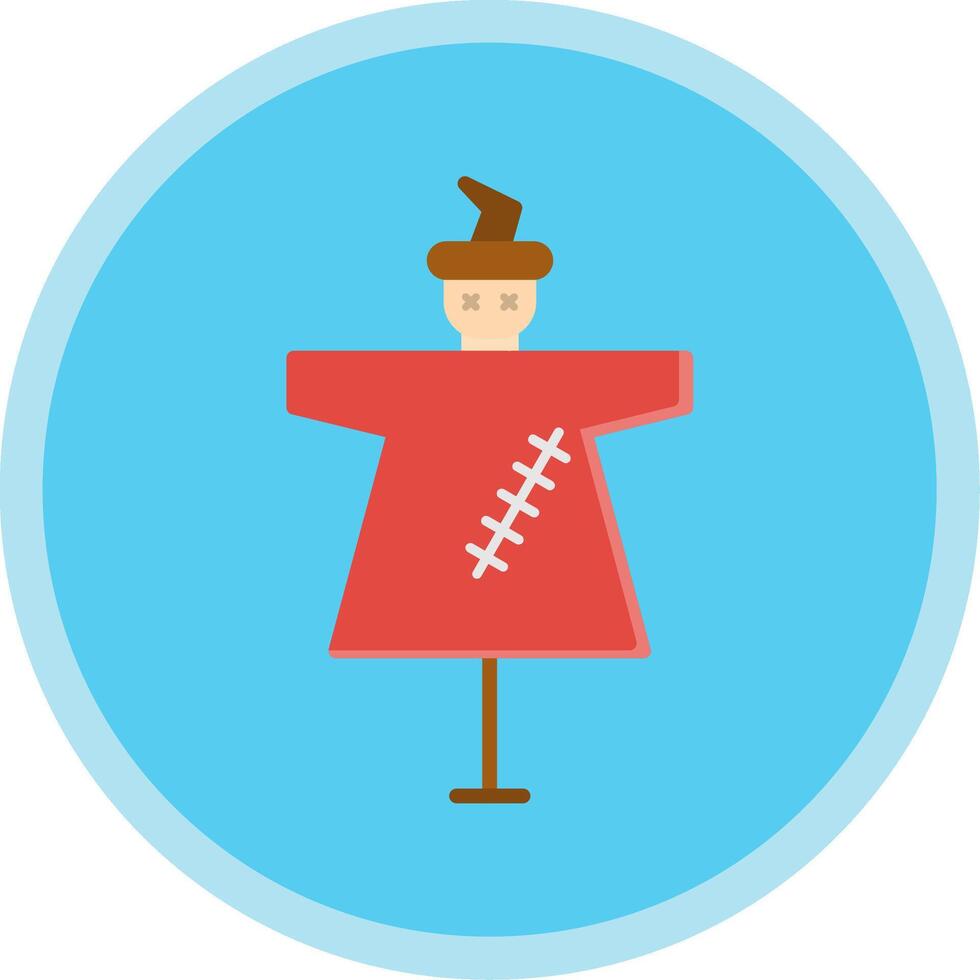 Scarecrow Flat Multi Circle Icon vector