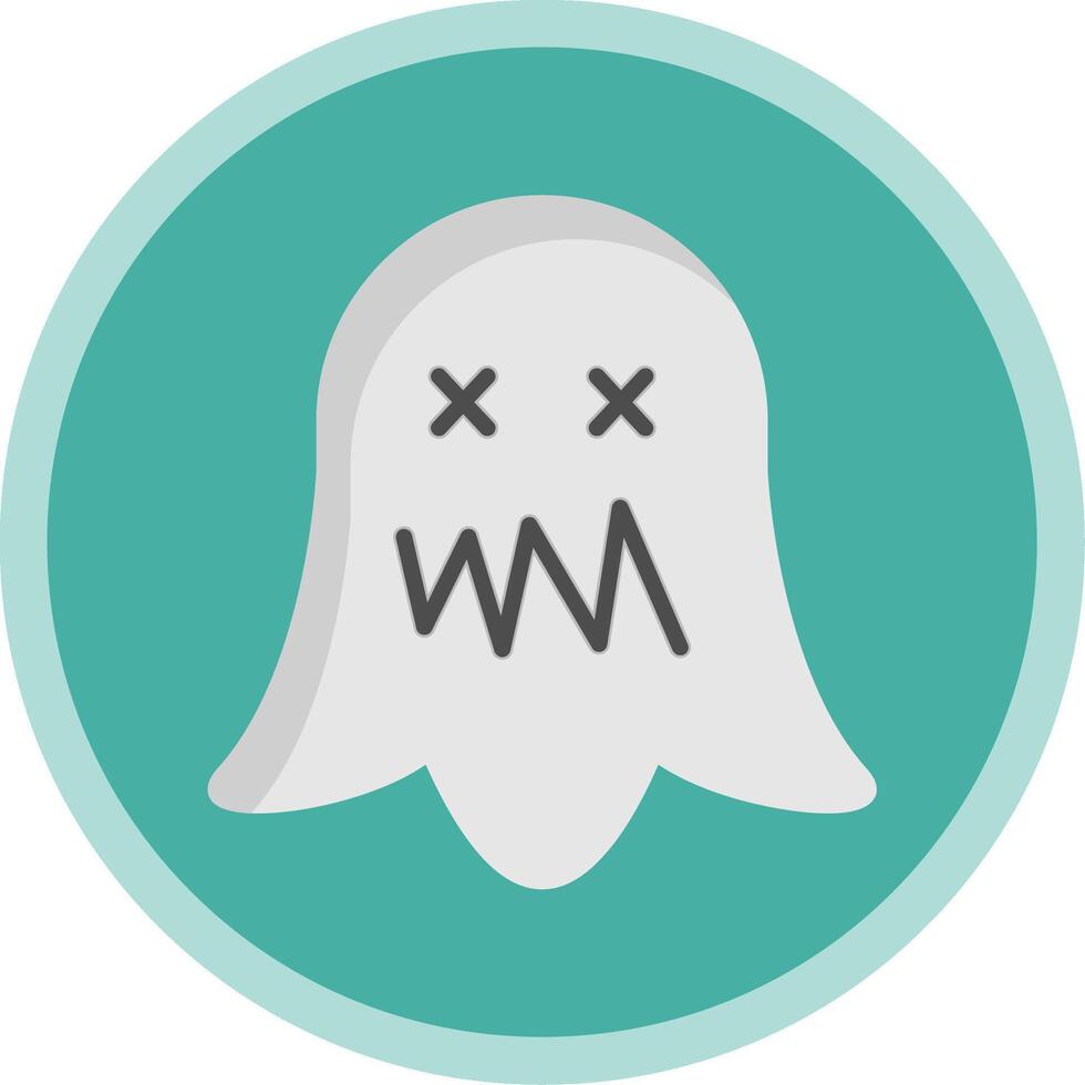 Ghost Flat Multi Circle Icon vector