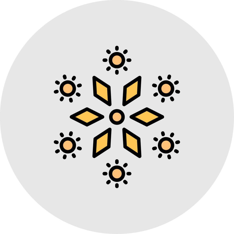 Firework Line Filled Light Icon vector