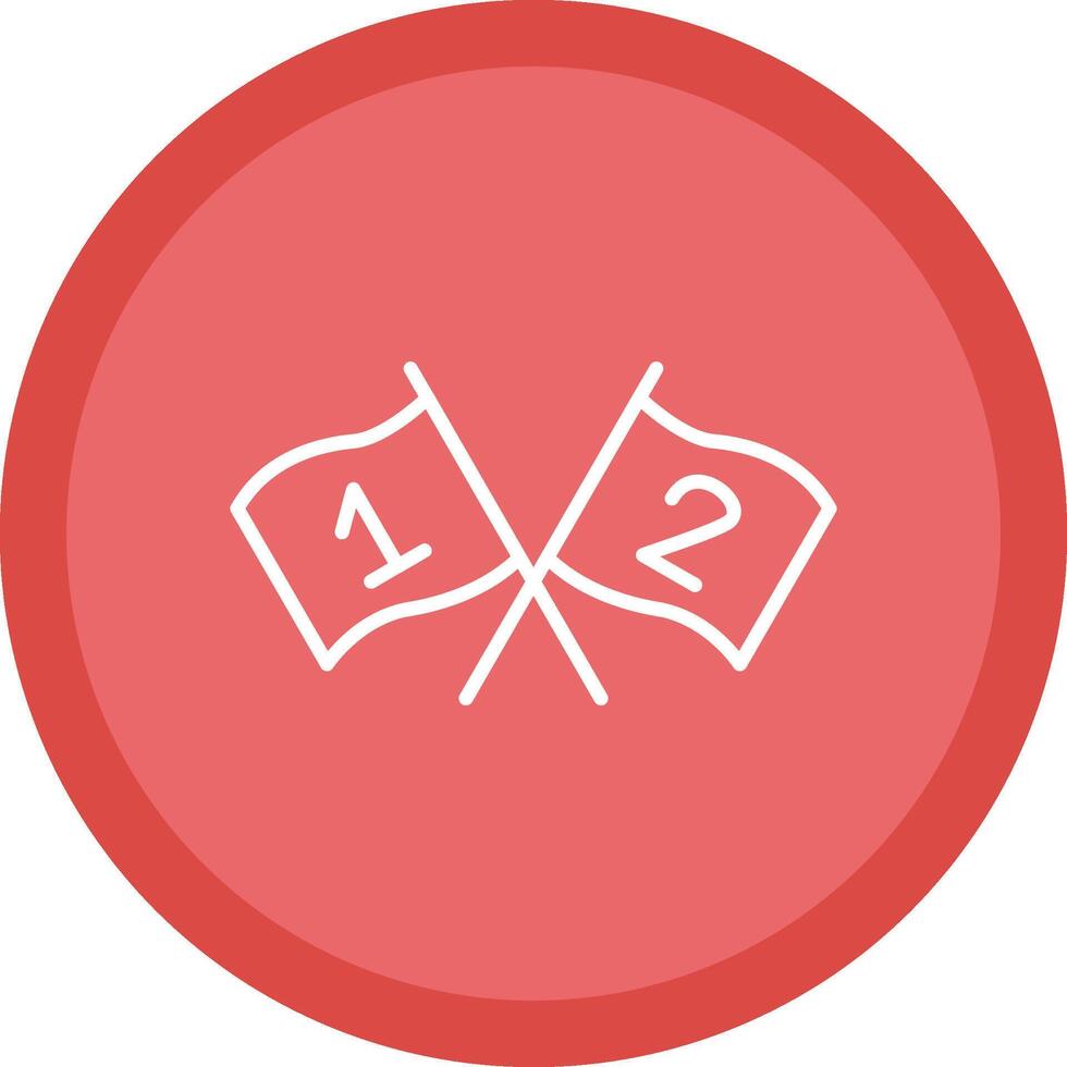 Flags Line Multi Circle Icon vector