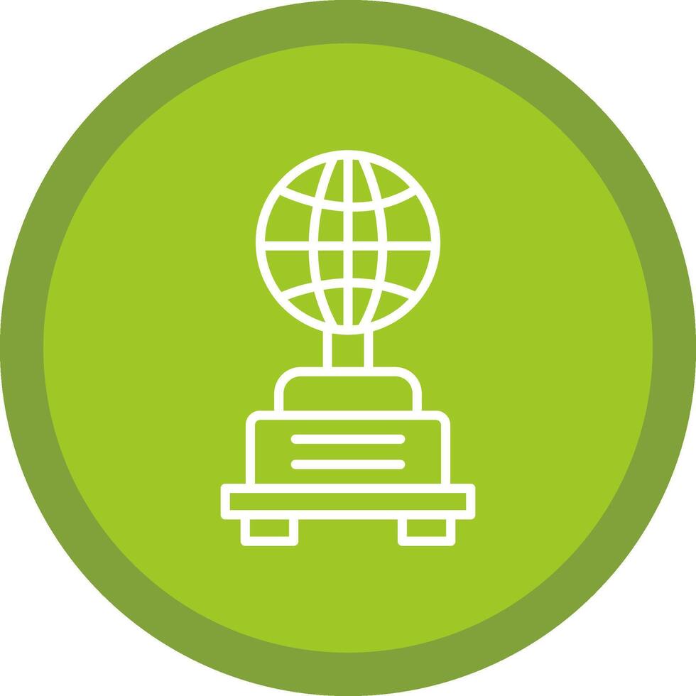 Globe Line Multi Circle Icon vector